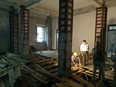八一纪念馆加固清场1