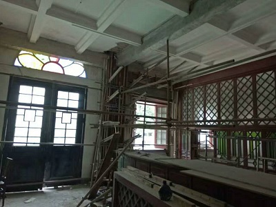 八一纪念馆加固清场3